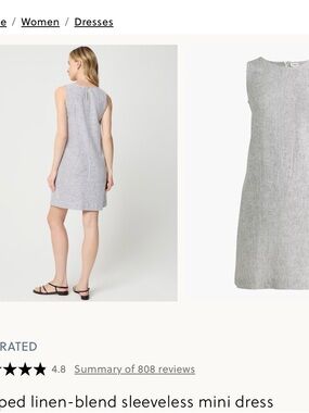 NWT J Crew linen blend dress